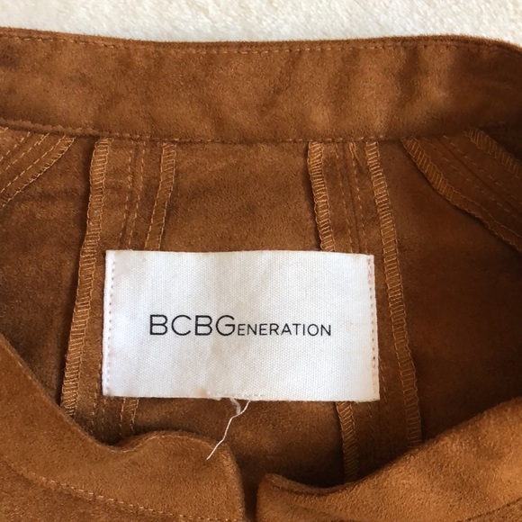 Mocha Brown Faux Leather Zip-Up Jacket - Picture 5 of 5